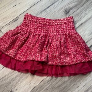 Chic Pink Tweed Skirt